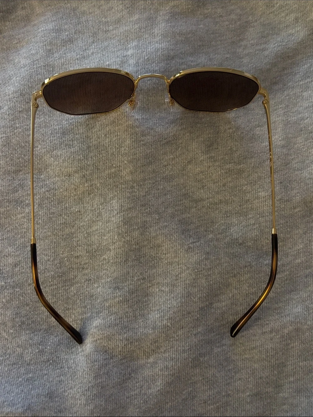 Ray-Ban Gold Frame Sunglasses with Brown Lenses